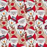 French terry, felpa estiva Renna, Babbo Natale e pupazzo di neve – bianco lana,  thumbnail number 1