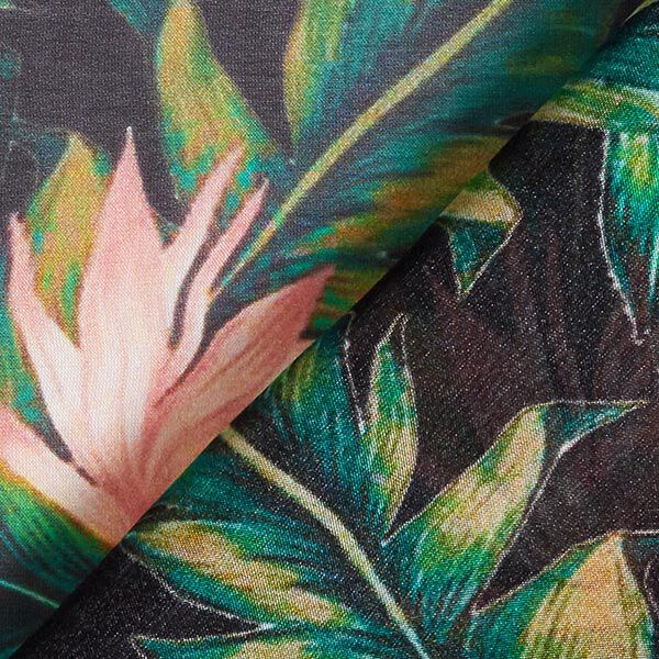 chiffon di seta, fiori tropicali – blu notte, image number 4