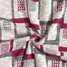 Tessuto in maglia con motivo grafico glitterato – bacca/bianco,  thumbnail number 4
