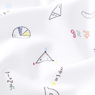 popeline di cotone matematica – bianco, 