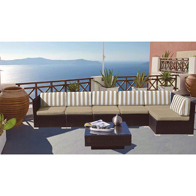 Tessuto per tende da sole righe Toldo – bianco/beige,  image number 5