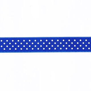 nastro in satin, pois - blu reale/bianco, 