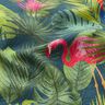 tessuto arredo mezzo panama Uccelli tropicali – verde scuro/rosso,  thumbnail number 2