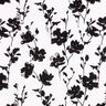 Tessuto di viscosa Stampa floreale astratta – bianco/nero,  thumbnail number 1