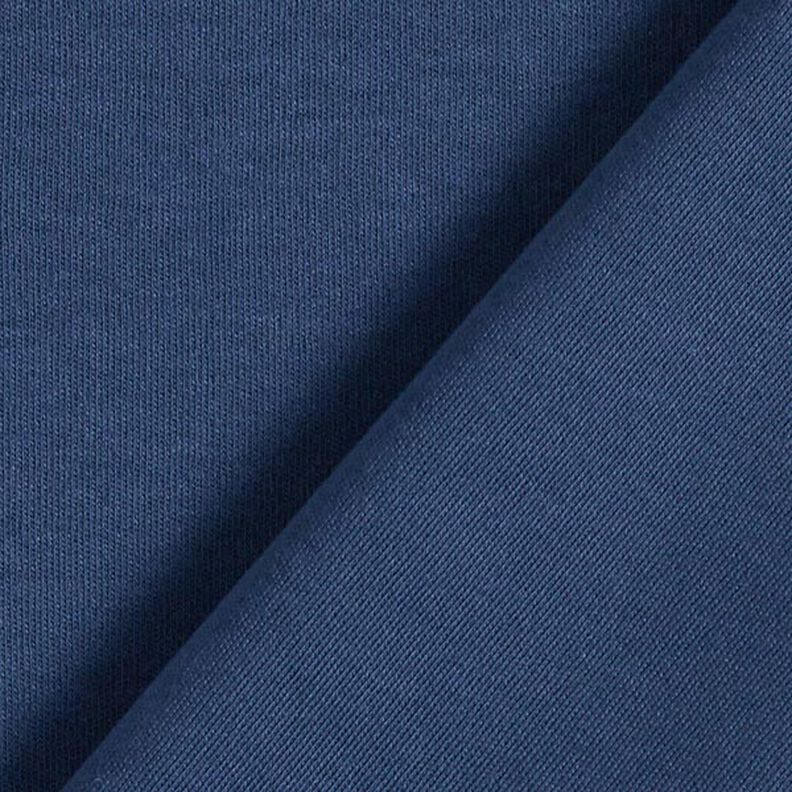 GOTS jersey interlock, tinta unita – blu marino,  image number 3