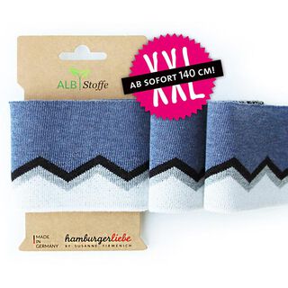 GOTS tessuto in maglia bio per bordi e polsini CUFF ME ICON [140 cm | 8 cm] | Albstoffe, 