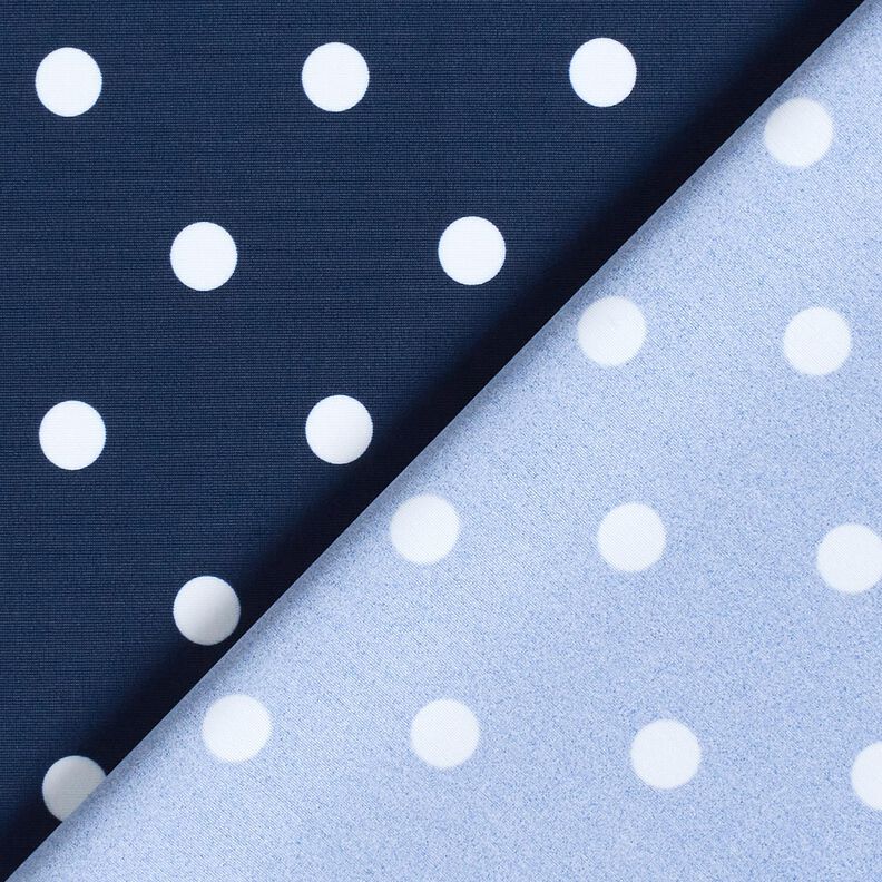 tessuto per costumi da bagno Pois – blu marino/bianco,  image number 4