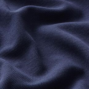 Jersey di cotone piqué fine – blu marino, 