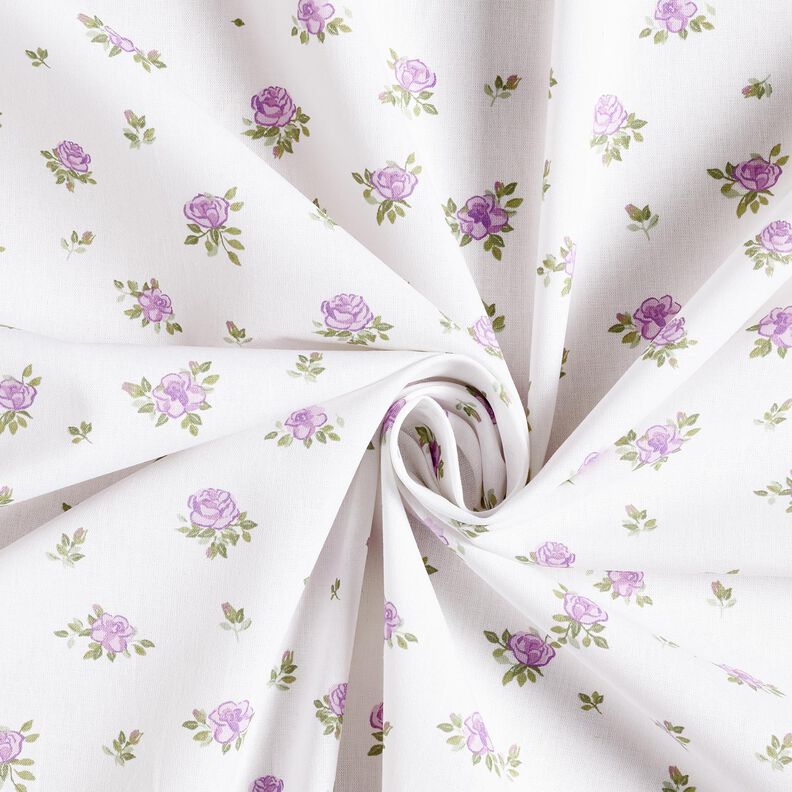 popeline di cotone rose delicate – lavanda/bianco,  image number 3