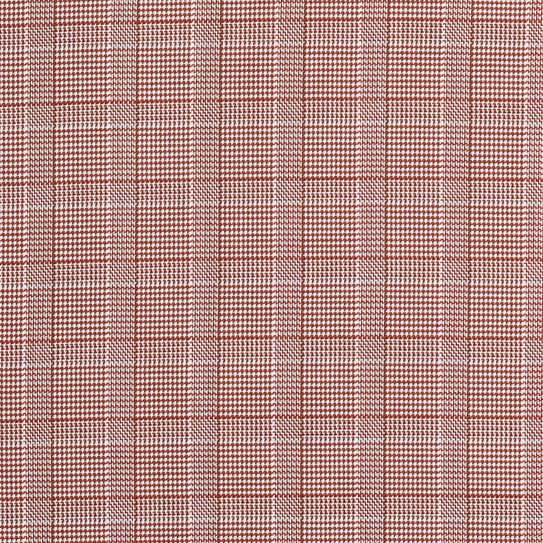 Misto cotone Principe di Galles – bianco/rosso borgogna, image number 1