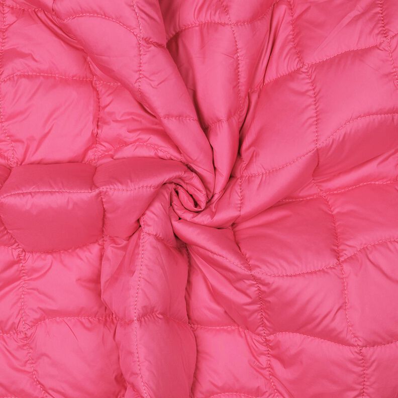tessuto trapuntato Quadrati ondulati – fucsia neon/verde neon,  image number 3