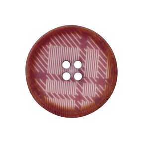 bottone in poliestere, 4 fori, a quadri – lampone, 