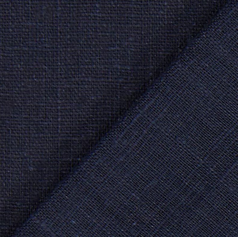 Tessuto di lino misto Ramie medio – nero-azzurro,  image number 4