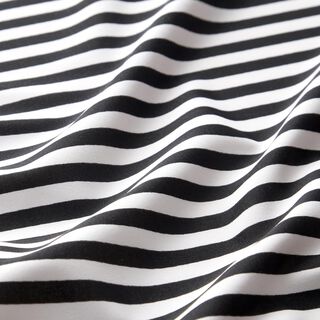 Tessuto per costumi da bagno a righe sottili – nero/bianco, 
