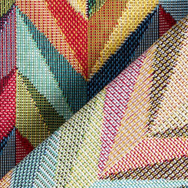 tessuto arredo gobelin motivo zig-zag colorato – giallo chiaro, image number 4