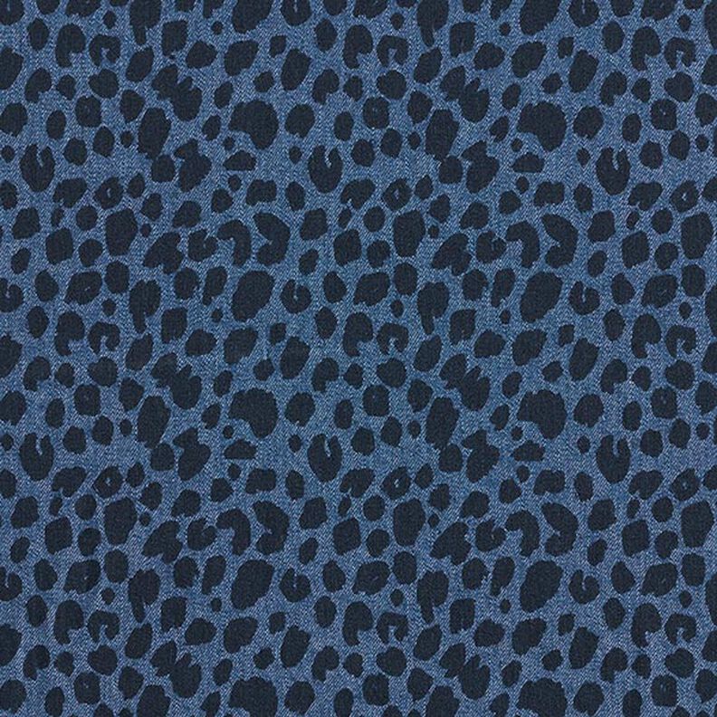 jeans stretch, stampa leopardata – colore blu jeans,  image number 1
