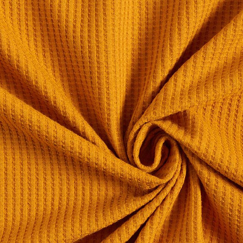 jersey di cotone nido d’ape tinta unita – giallo curry,  image number 1