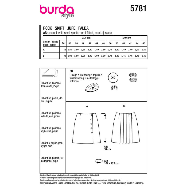 Gonna | Burda 5781 | 36-46,  image number 9