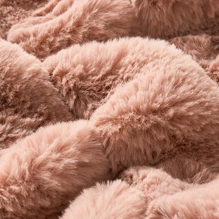 ecopelliccia Righe – rosa anticato, 