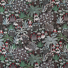 tessuto arredo gobelin Botanica paradisiaca – nero/verde, 