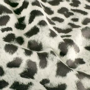 Leopardo delle nevi in velluto elasticizzato – avorio/nero, 