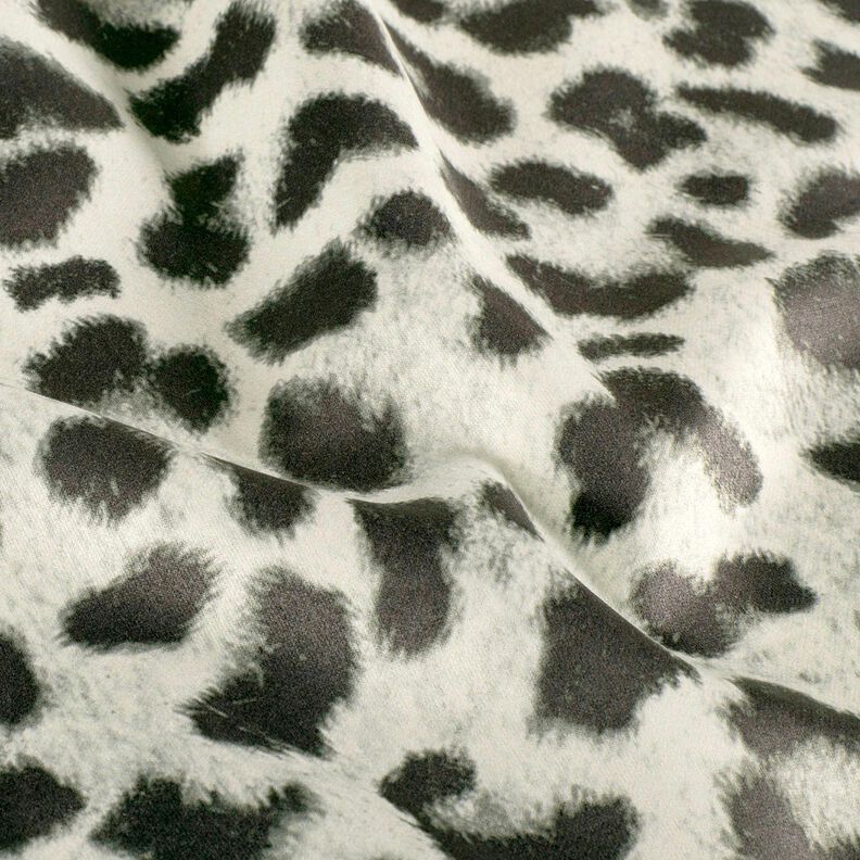 Leopardo delle nevi in velluto elasticizzato – avorio/nero, image number 2
