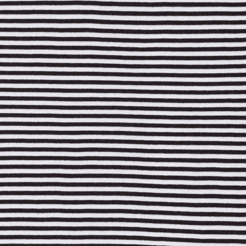tessuto per polsini Righe tubolari – nero/bianco,  image number 1