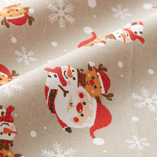 tessuto in cotone cretonne Gioia del Natale – tortora chiaro, 