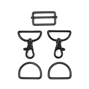 accessori per borse set [ 5-pezzi | 30 mm] – antracite, 