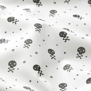 popeline di cotone bio Teschi – bianco lana, 
