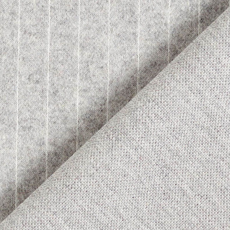 maglia jacquard garzata, gessato – grigio chiaro,  image number 5