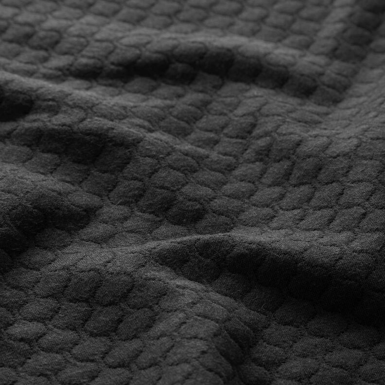 Jersey trapuntato a onde – nero, image number 2