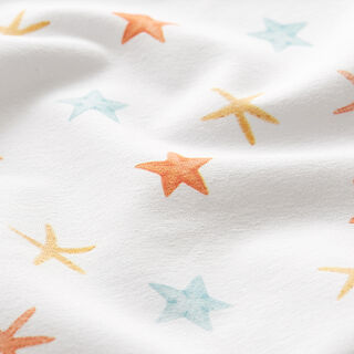 jersey di cotone stelle marine stampa digitale | Poppy – bianco, 