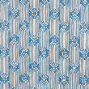 tessuto arredo mezzo panama Archi – blu reale/naturale, 