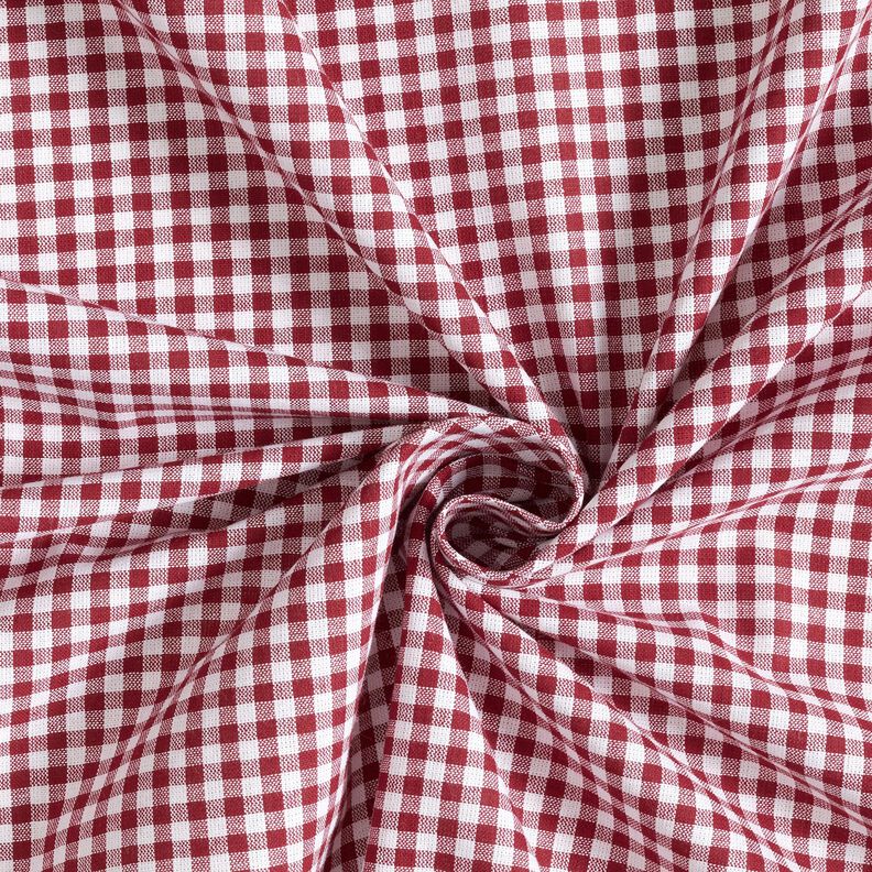 tessuto in cotone Vichy piccolo – rosso scuro/bianco,  image number 4