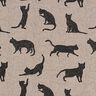 tessuto arredo mezzo panama Gatti – nero,  thumbnail number 1