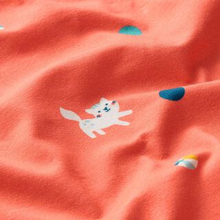 jersey di cotone gatto e palline | PETIT CITRON – salmone, 