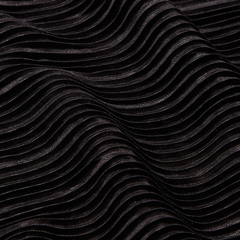 Jersey plissettato – nero,  image number 2