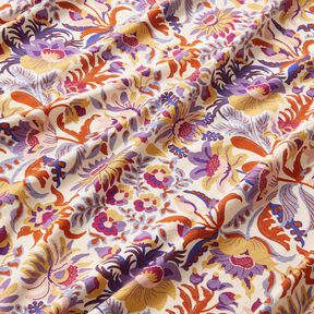 jersey di viscosa fiori e motivi ornamentali | Katia Fabrics – crema/lavanda, 