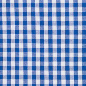 tessuto in cotone Quadro vichy 1 cm – blu reale/bianco, 