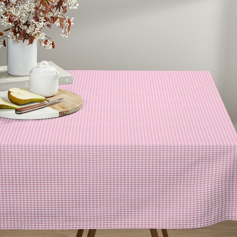 tessuto in cotone Quadro vichy 0,5 cm – rosa/bianco,  image number 7