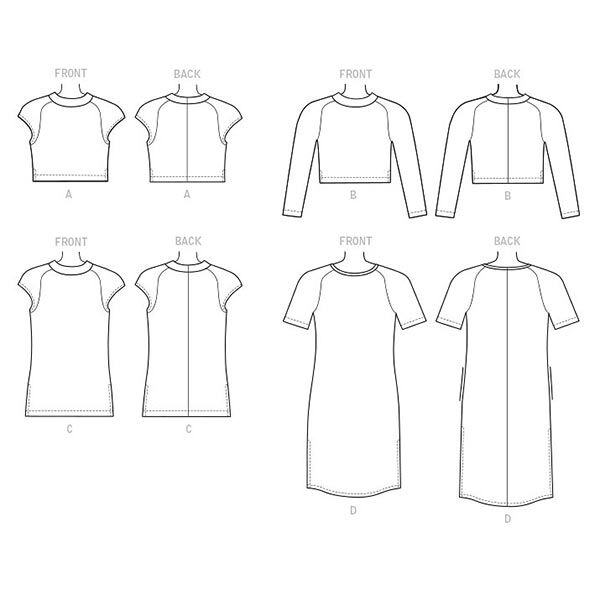 top maniche raglan|abito a tunica|abito, McCalls, image number 8