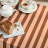 tessuto arredo tessuti canvas Righe gioiose – salmone/marrone,  thumbnail number 6