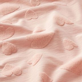 Maglia in spugna cuori – rosé, 