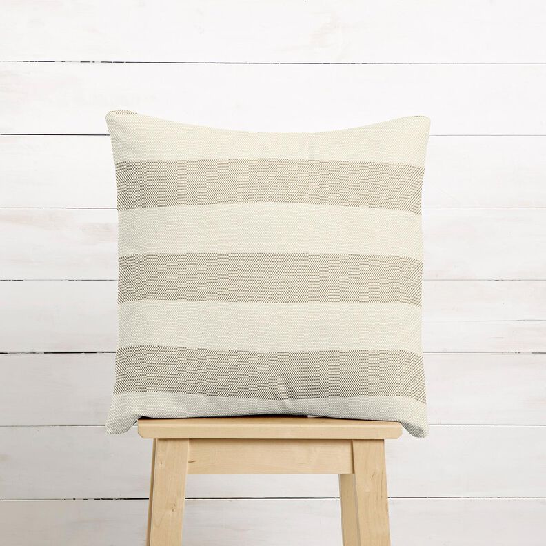 tessuto arredo panama righe ampie &ndash; talpa/beige chiaro,  image number 6