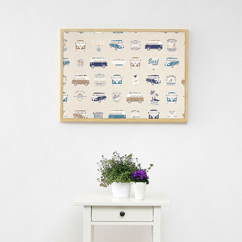 tessuto arredo mezzo panama pulmino Bulli e surf – naturale,  image number 8