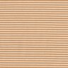 Jersey in cotone a righe sottili – crema/cannella,  thumbnail number 1