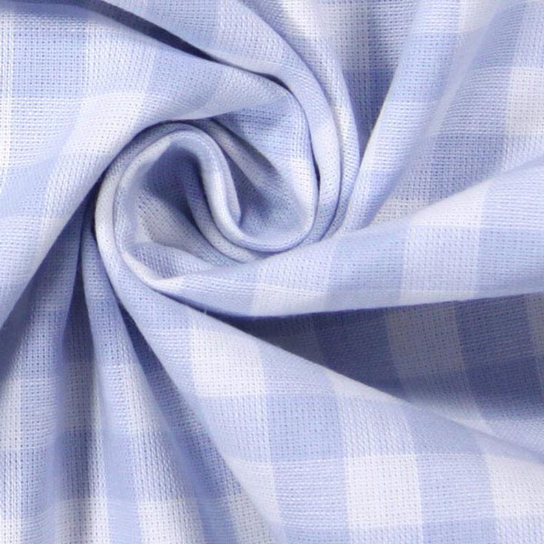 tessuto in cotone Quadro vichy 1 cm – blu jeans chiaro/bianco,  image number 2