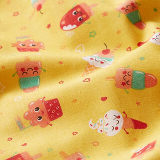 tessuto in cotone cretonne gelato – giallo sole, 