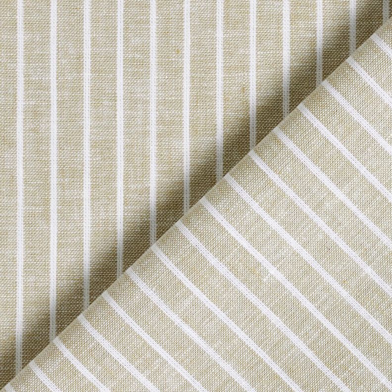misto cotone-lino righe ampie &ndash; beige scuro/bianco,  image number 4